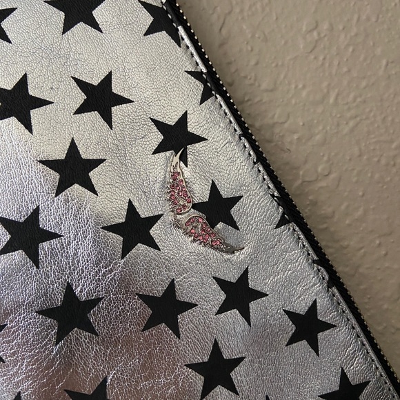 Zadig & Voltaire Uma Stars Circus Wristlet Silver - Picture 8 of 11
